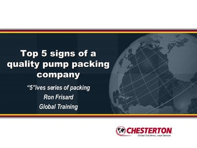 Top 5 Signs Of A Quality Pump Packing