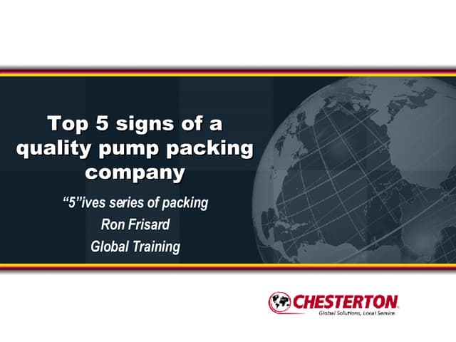 Top 5 Signs Of A Quality Pump Packing