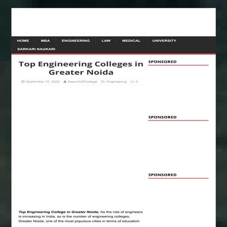 Top Private Engineering Colleges in Greater Noida with Good Placements