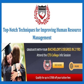 Top-Notch Techniques for Improving Human Resource Management
