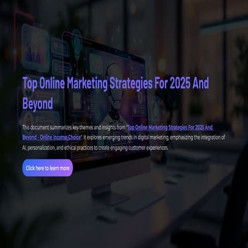 Top Online Marketing Strategies For 2025 And Beyond