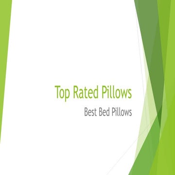 Top Rated Pillows 2017