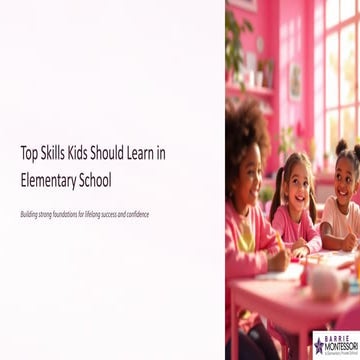 Top Skills Kids Should Learn in Elementary School | PDF