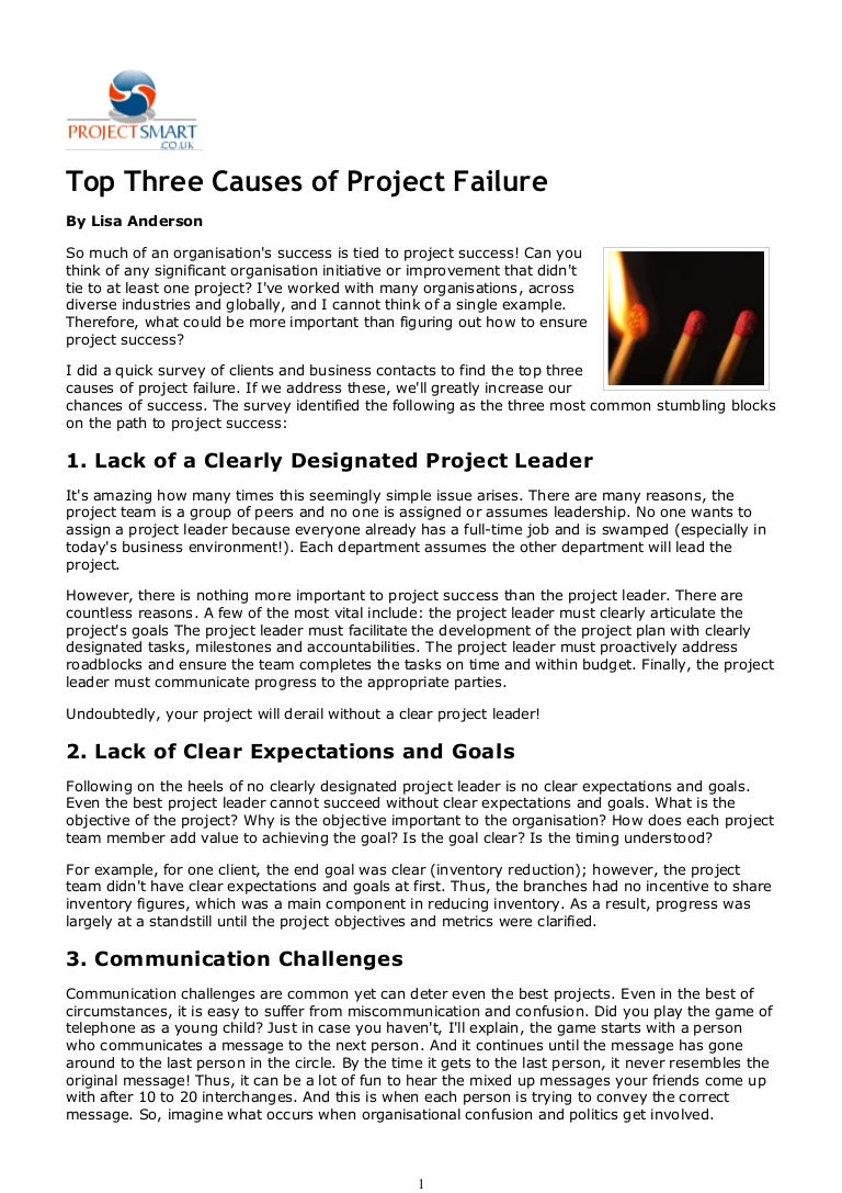Example of engineering project failure essay 08 image