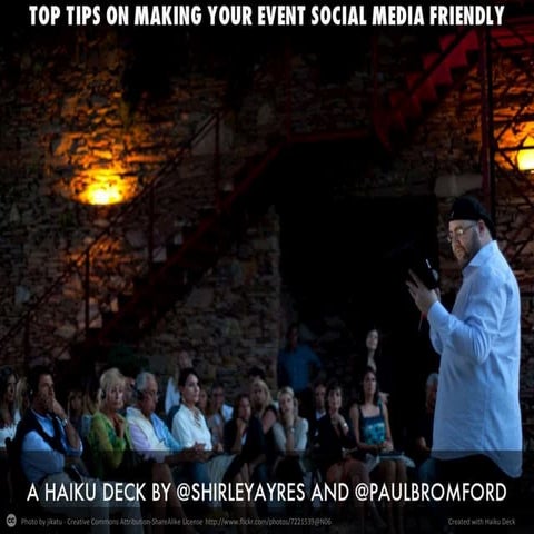 Top tips on making your event or conference social media friendly
