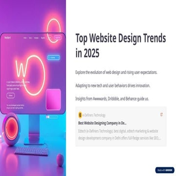 Top Website Design Trends of 2025 Revealed | PPT