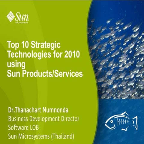 Top10 Strategics Technology for 2010 using Sun Products