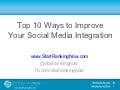 Top 10 Benefits to Integrating Your Social Media