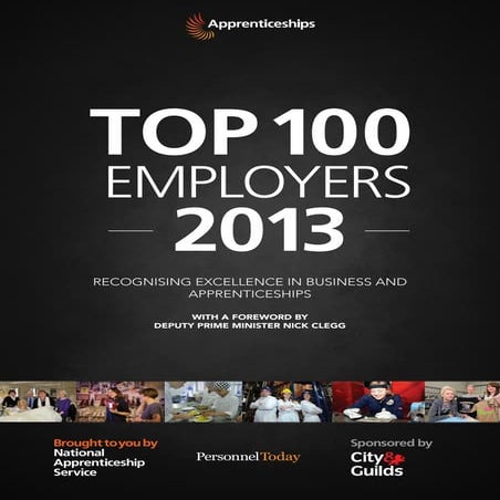 Top 100 Apprentice Employers 2013 by  City and Guilds
