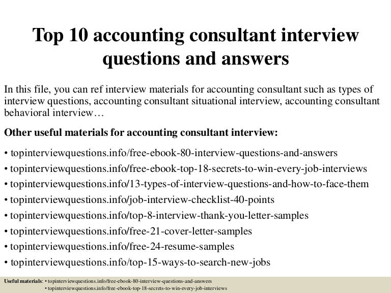 interview questions accountant