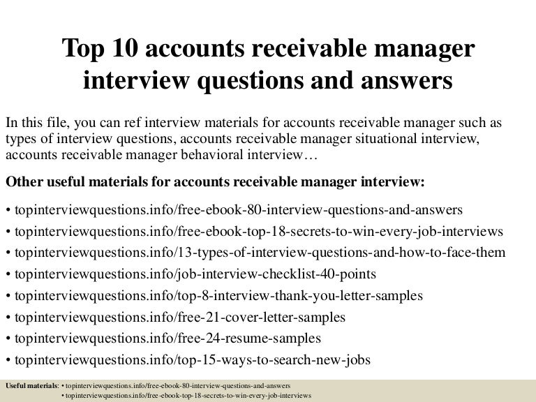 accounts receivable supervisor cover letter