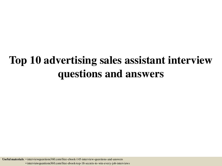 sales advisor interview questions