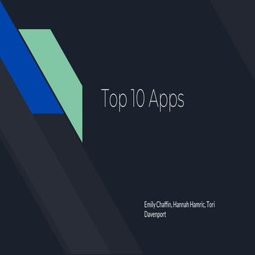 Mobile Apps Presentation Top 10 Apps List Pdf