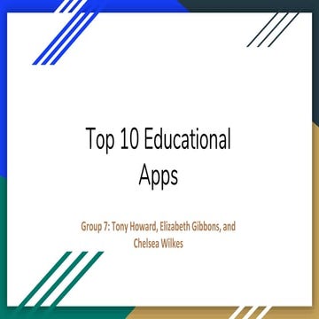 Top 10 Apps in Education-Group 7
