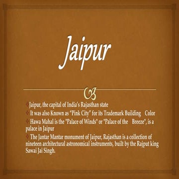 Top 10 Attractions and Places to Visit in Jaipur
