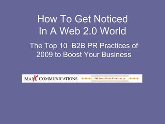 Top 10 B2 B PR Practices