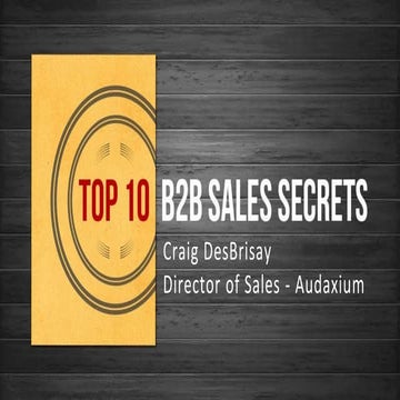 Top 10 B2B Sales Secrets