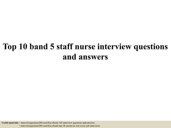 Top 10 nurse intern interview questions and answers | PPT