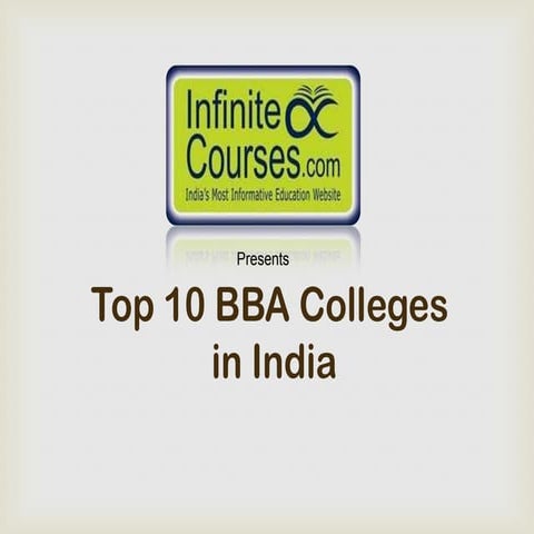 Top 10 BBA Colleges in India