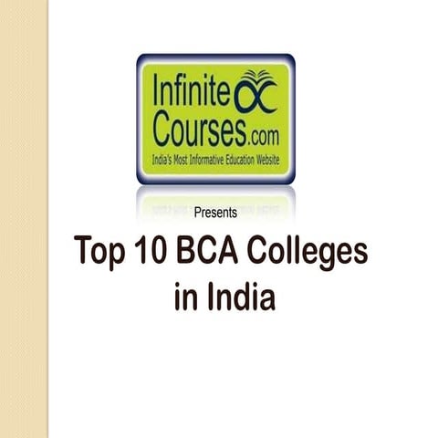 Top 10 BCA Colleges in India