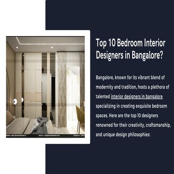 Top 10 Bedroom Interior Designers in Bangalore | PDF
