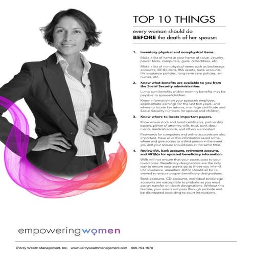Empowering Women: Top 10 things BEFORE