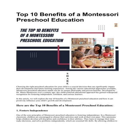 Top 10 Benefits of a Montessori Preschool Education.pdf