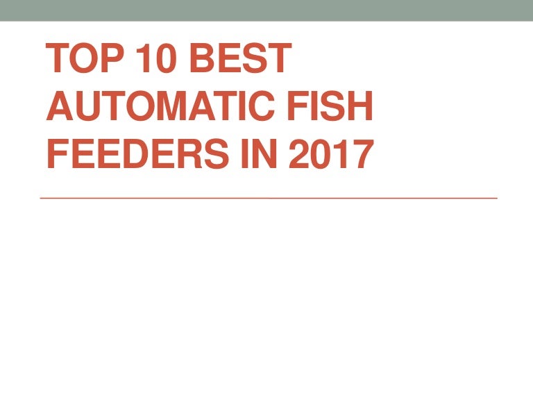 Top 10 Best Automatic Fish Feeders In 2017