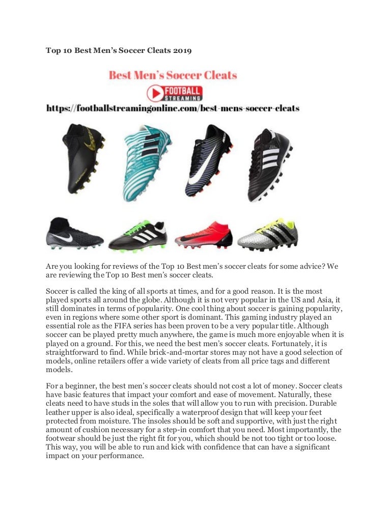 top 10 best soccer cleats