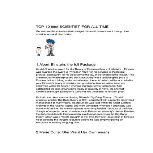 Top 10 best scientiest for all time