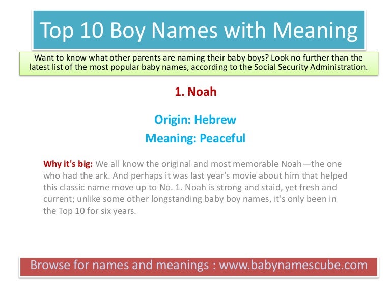 Top 10 Cool Boy Names