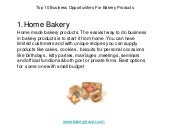 Top  business opportunities for bak...