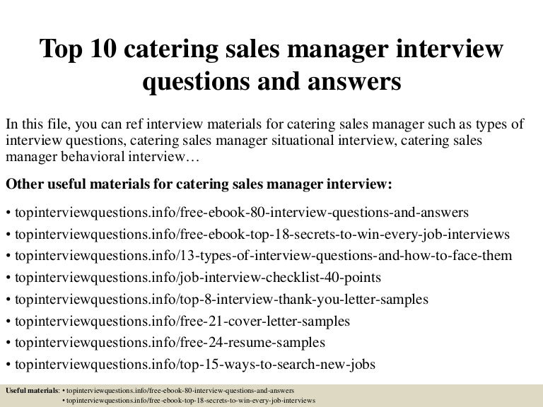 catering sales resumes