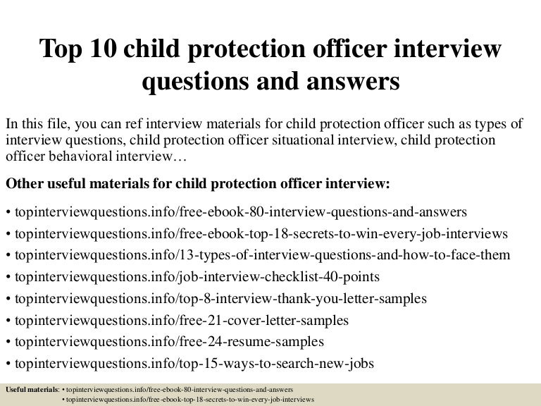 top 10 child protection officer interview questions and answers cover letter for child protection worker