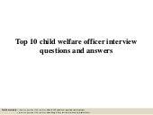 Top 10 child welfare officer interv...