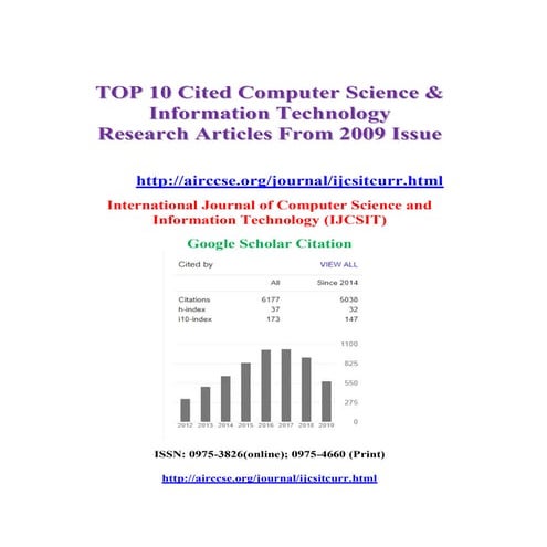 TOP 10 Cited Computer Science & Information Technology Research Articles From...