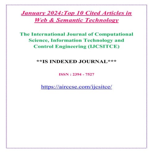 International Journal of Computational Science, Information Technology ...