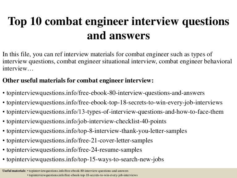 combat engineer resume