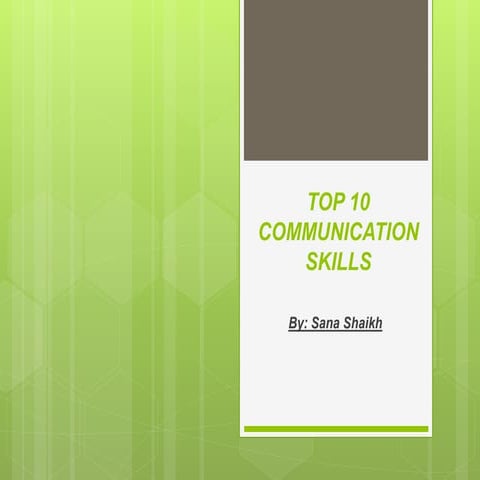 Top 10 communication skills