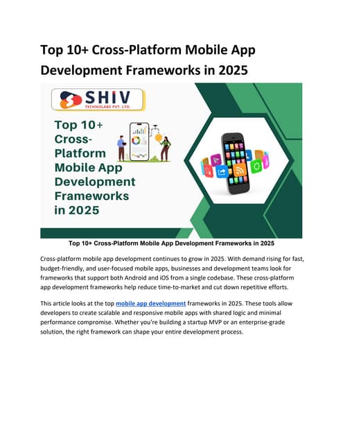 Leading Cross-Platform App Development Tools for 2025