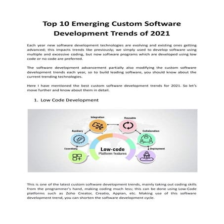 Top 10 custom software development trends 