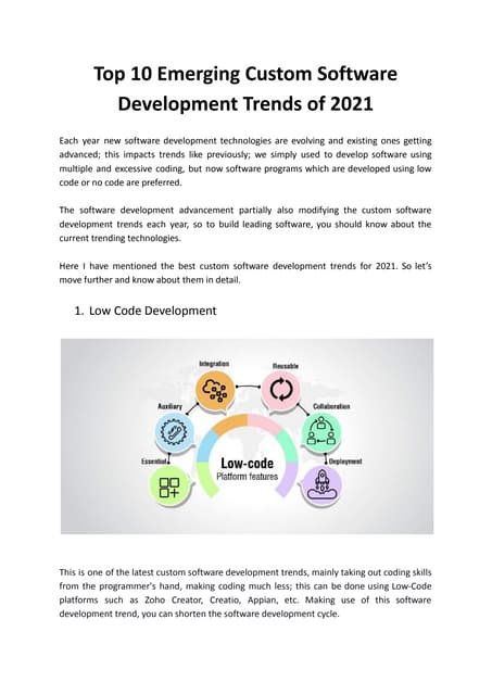 Top 10 custom software development trends 