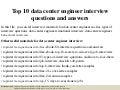 Top 10 data center engineer interview questions and answers