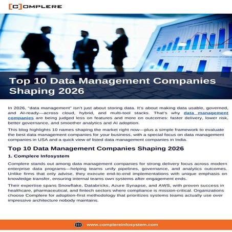 Top 10 Data Management Companies Shaping 2026 | PDF