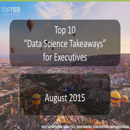 Top 10 data science takeaways for executives