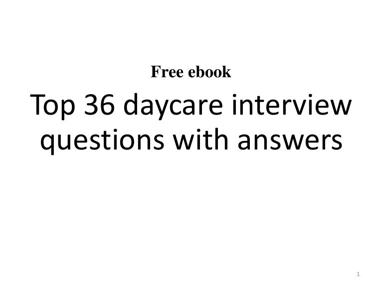 daycare interview questions