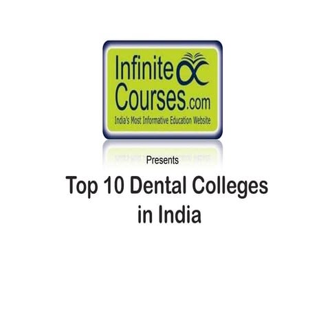 Top 10 Dental Colleges in India