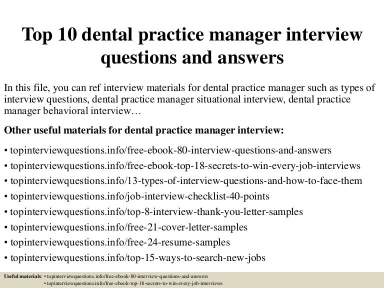 interview questions for dental assistant