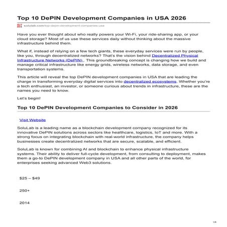 Top 10 DePIN Development Companies in USA 2026.pdf