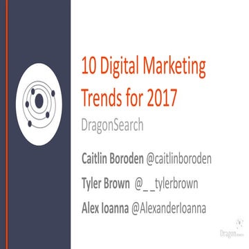 10 Digital Marketing Trends for 2017